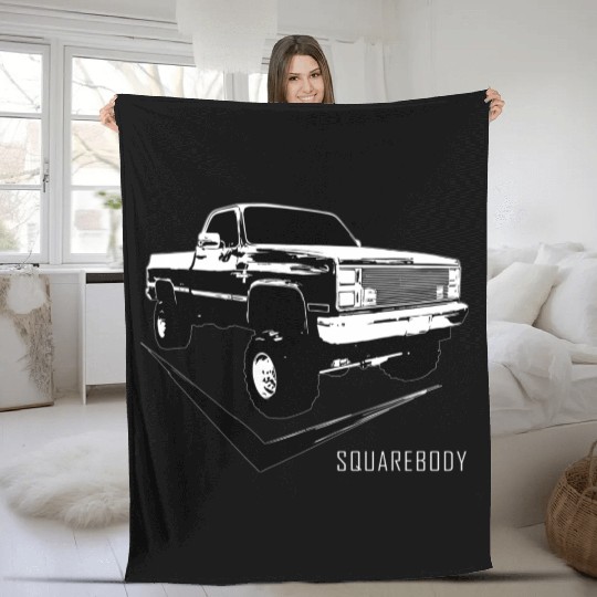 Squarebody Classic Square Body Truck Fleece Blankets
