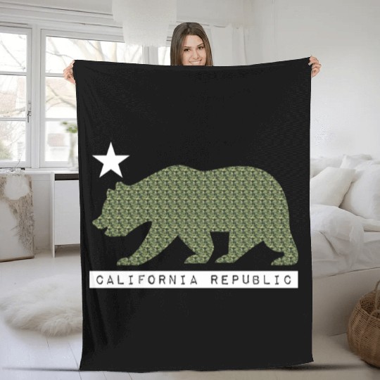 California Bear Fleece Blankets