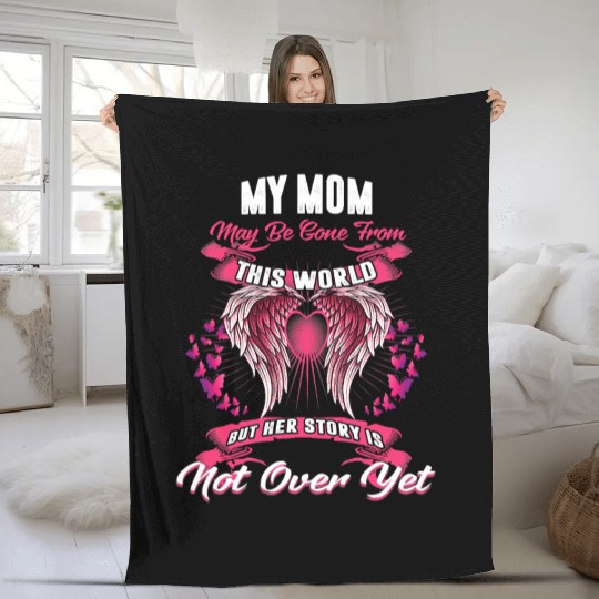 Angel Mommy Angel Wings Apparel Rest in Peace Mom Fleece Blankets