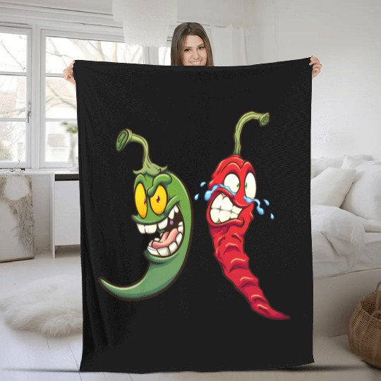 Chili pepper Fleece Blankets