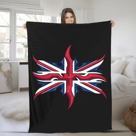 Union Jack British Flag Resistance Style Fleece Blankets