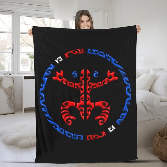 Puerto Rico Coqui Frog Taino Boricua Tribal Fleece Blankets