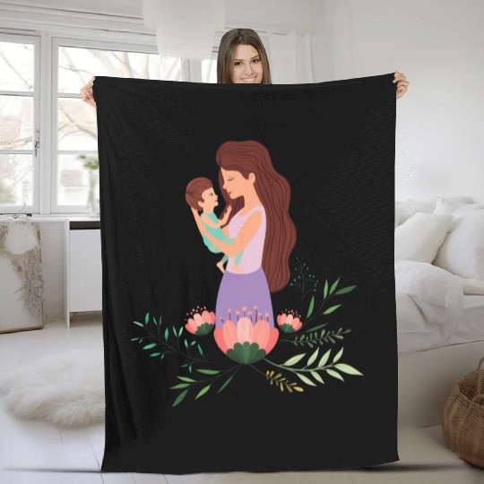I Love You, Mama & Baby Fleece Blankets, Mommy and Me Fleece Blankets