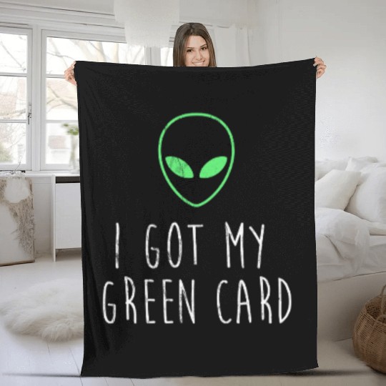 I got my Green Card Fleece Blankets