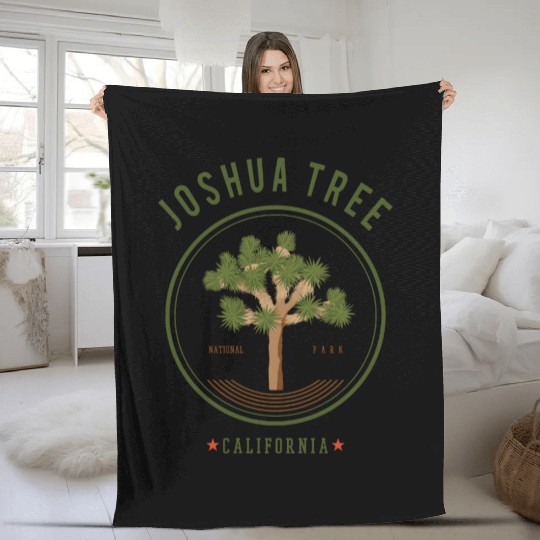 Joshua Tree National Park Fleece Blankets California Trees