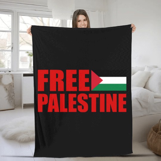 Free palestine Fleece Blankets