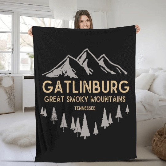 Gatlinburg Tennessee Great Smoky Mountains Fleece Blankets