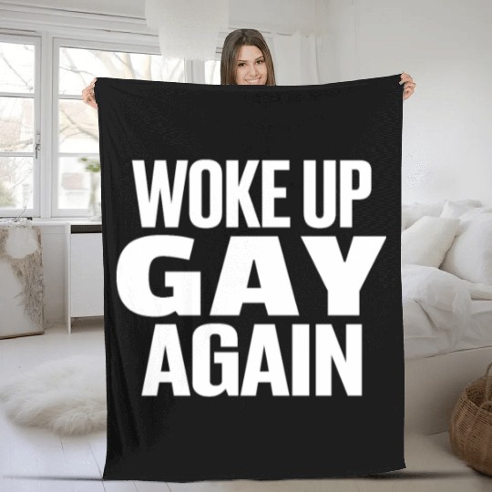 Gay Couple Homosexual LGBTQ Queer Pride Fleece Blankets