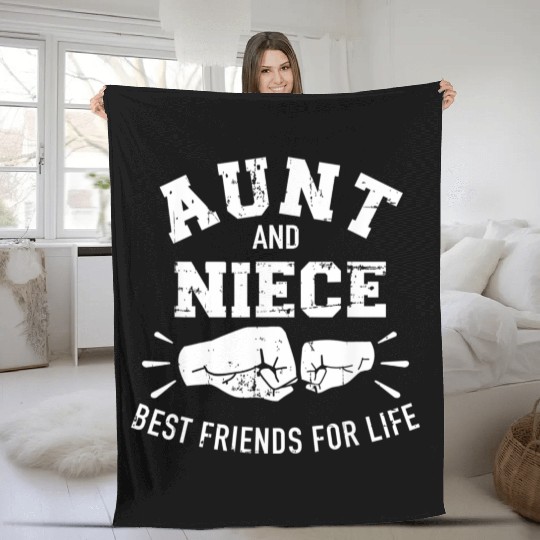 Aunt and niece friends for life Fleece Blankets