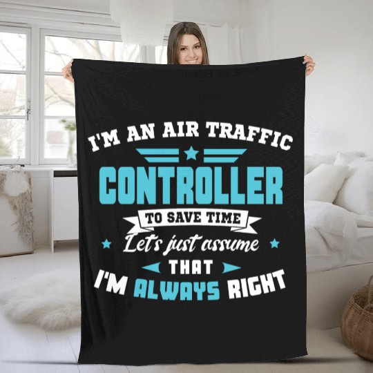 Air Traffic Controller ATC Air Traffic Control Fleece Blankets