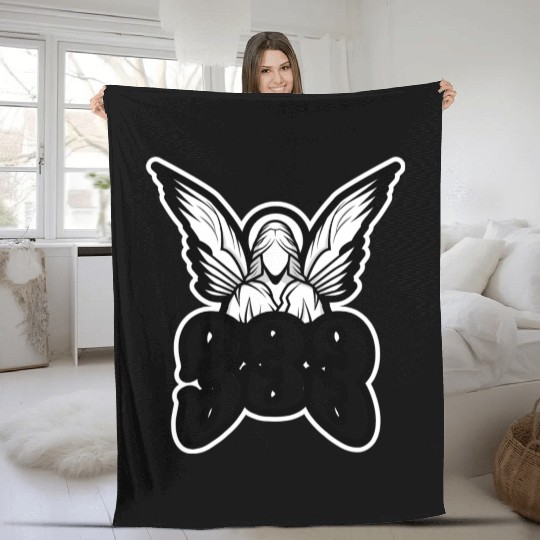 333-three three three-angel numbers from heaven Fleece Blankets