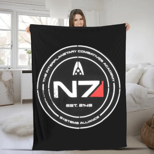 N7 Mass Effect Commander Shepherd Fleece Blankets
