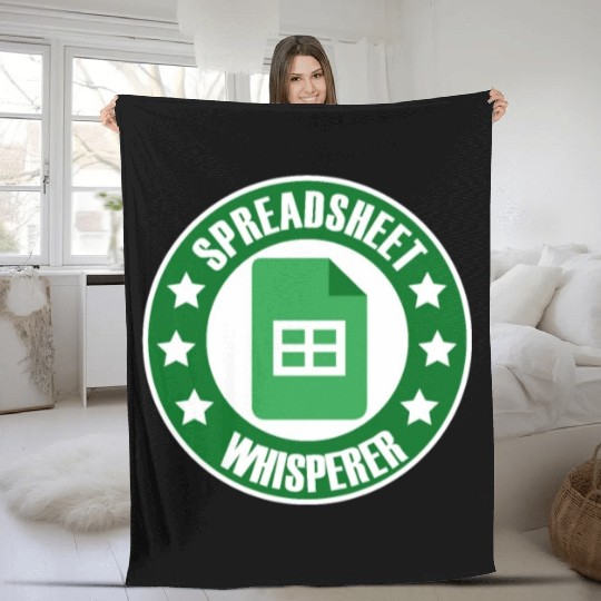 Spreadsheet Whisperer Excel Accountant Accounting Fleece Blankets