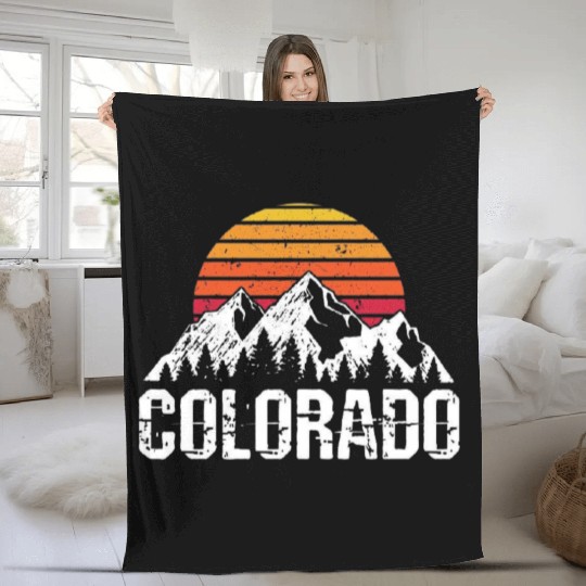 Colorado view Fleece Blankets