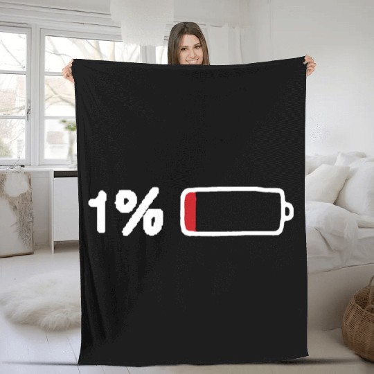 Low battery icon Fleece Blankets