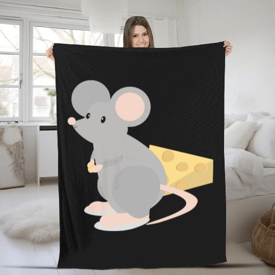peggy the little grey mouse Fleece Blankets