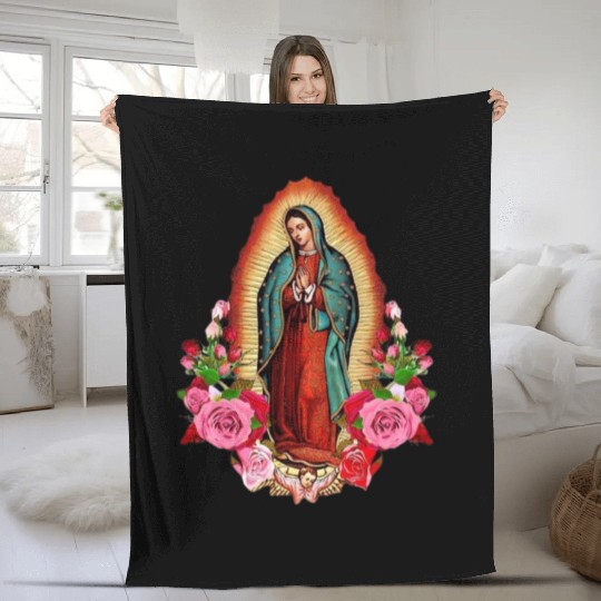 Our Lady of Guadalupe, Mexican Virgin Mary, Mexico Fleece Blankets