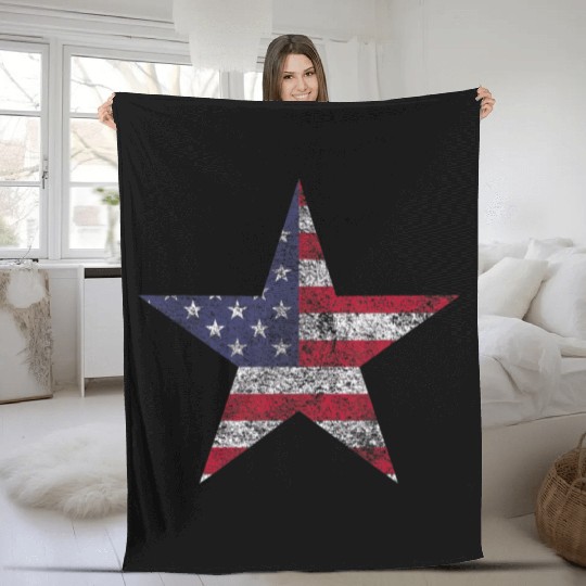 AMERICAN STAR US USA FLAG STARS AND STRIPES Fleece Blankets