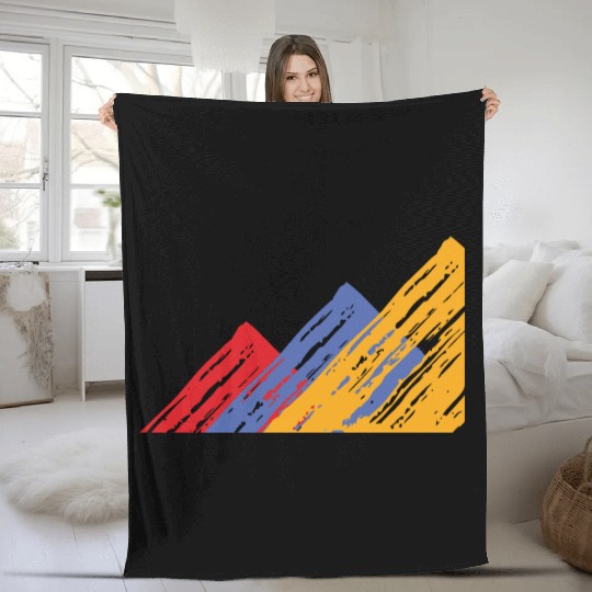 Armenian Flag Design Fleece Blankets