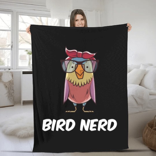 Bird Nerd Fleece Blankets