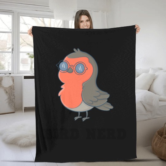 Bird Nerd Fleece Blankets