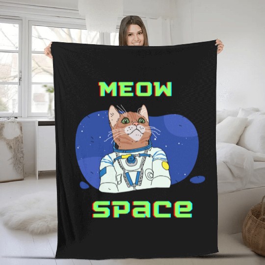 Meow space Fleece Blankets