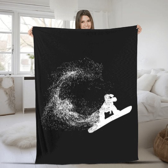 Snowboarding Lover Freestyle Snowboarder Fleece Blankets