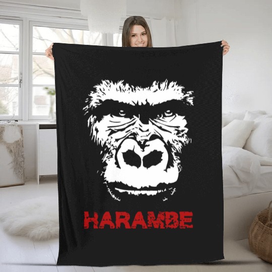 Harambe Fleece Blankets
