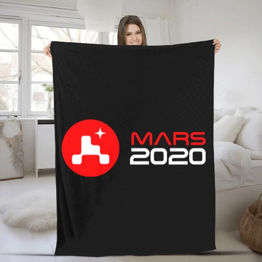 mars perseverance logo Fleece Blankets
