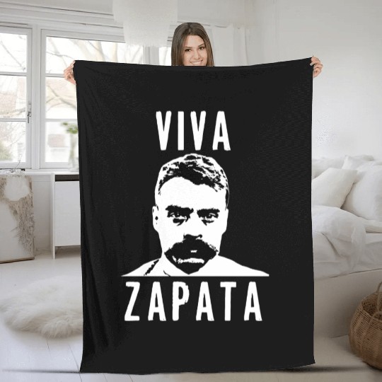 Viva Emiliano Zapata Mexican Revolution Hero Fleece Blankets