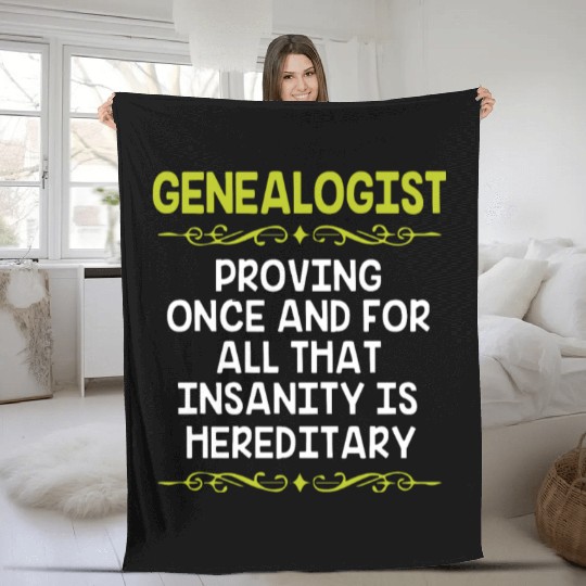Family History Ancestry Genealogy Genealogist Fleece Blankets