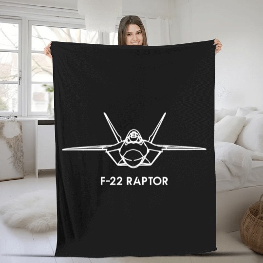 Lockheed Martin F-22 Raptor Fleece Blankets