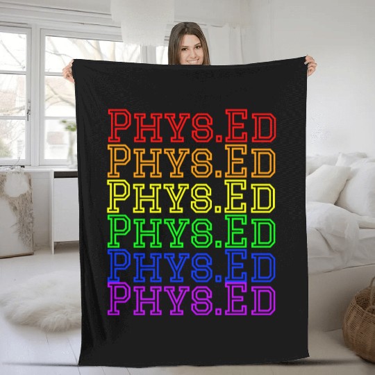 Physical Education Teacher- Rainbow Phys.Ed Fleece Blankets