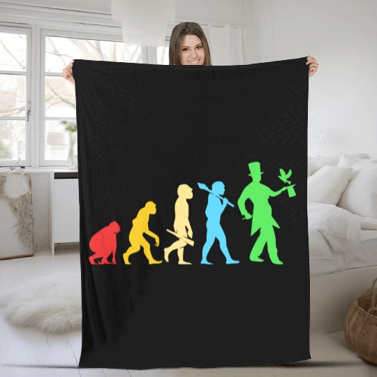 Retro Magic Lovers Magician Evolution Fleece Blankets