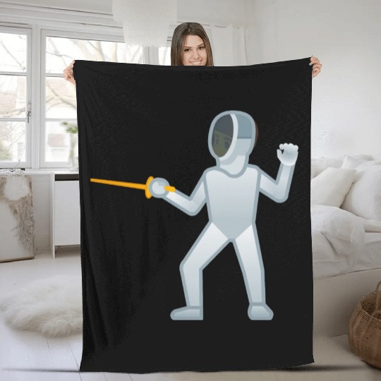 Person Fencing Fencer Gift Fleece Blankets