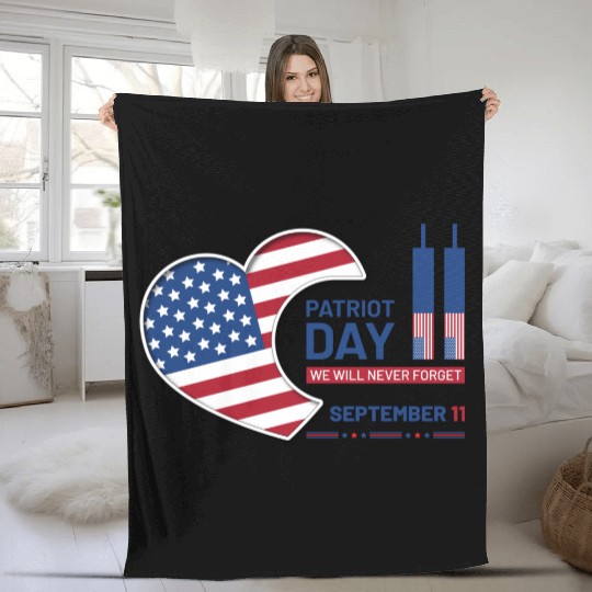 Patriot Day 9 11 USA Fleece Blankets