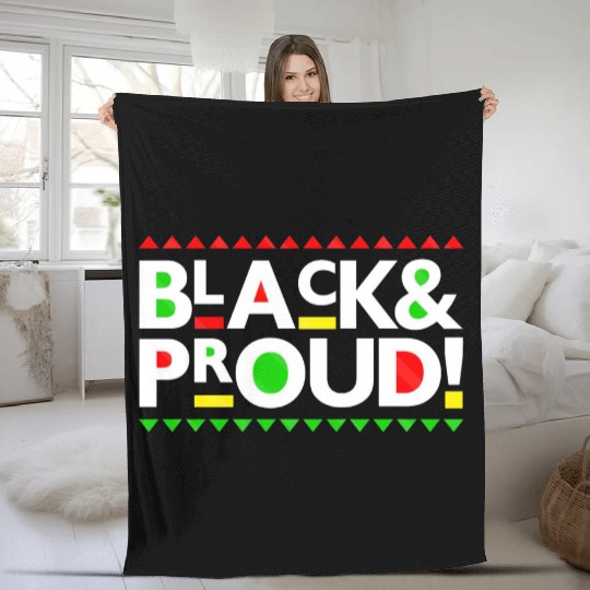 Black and Proud Fleece Blankets
