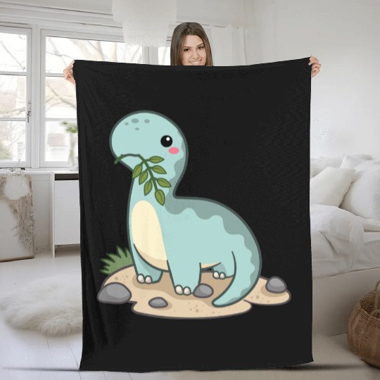 Dinosaur Adventure - Brontosaurus Fleece Blankets