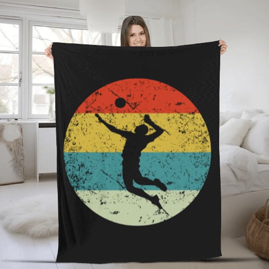 Retro vinatge volleyball Fleece Blankets