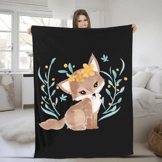 Little fox Fleece Blankets