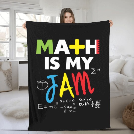 Math Is My Jam math math math Fleece Blankets
