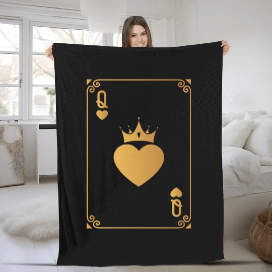 Queen of Heart King Queen Couple Halloween Costume Fleece Blankets