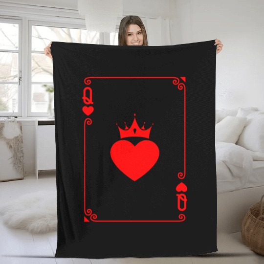 Queen of Heart King Queen Couple Halloween Costume Fleece Blankets