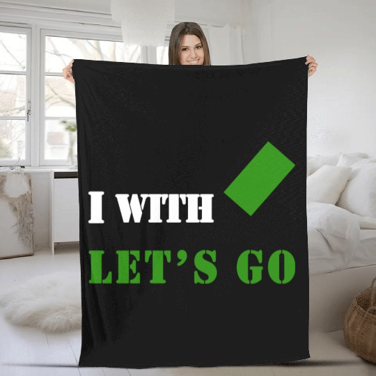 I with a green card let's go Fleece Blankets