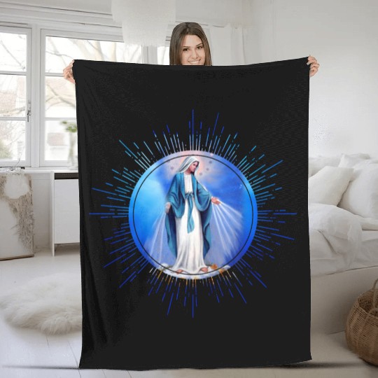 Virgin mary madonna maria ave maria catholic bibel Fleece Blankets