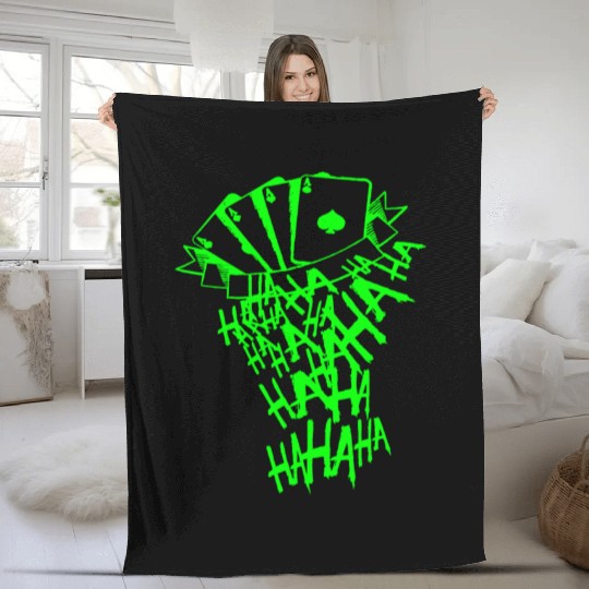 Joker Laugh Fleece Blankets