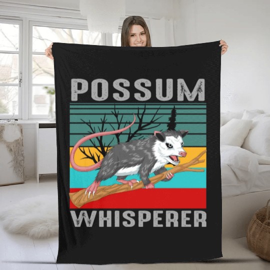 opossum Whisperer Fleece Blankets
