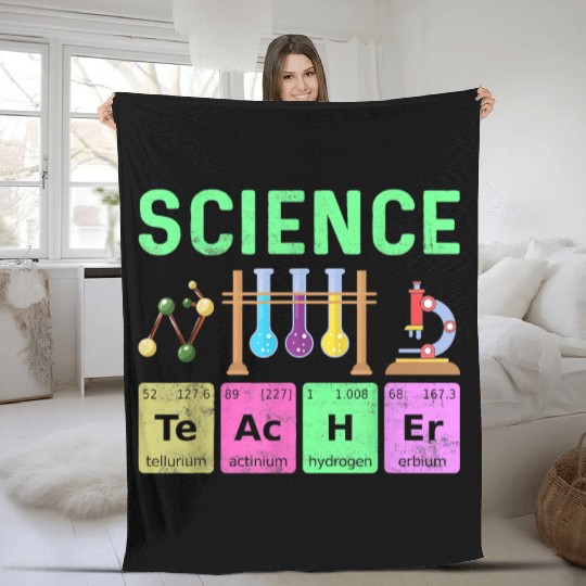 Science Teacher Chemist Physicist Vintage Fleece Blankets
