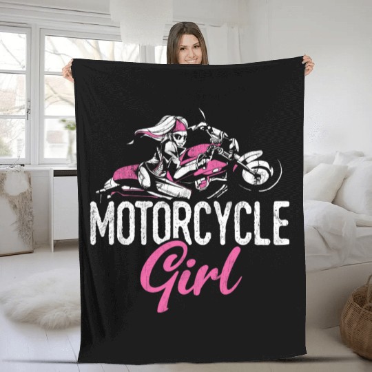 Motorcycle Motocross Fleece Blankets