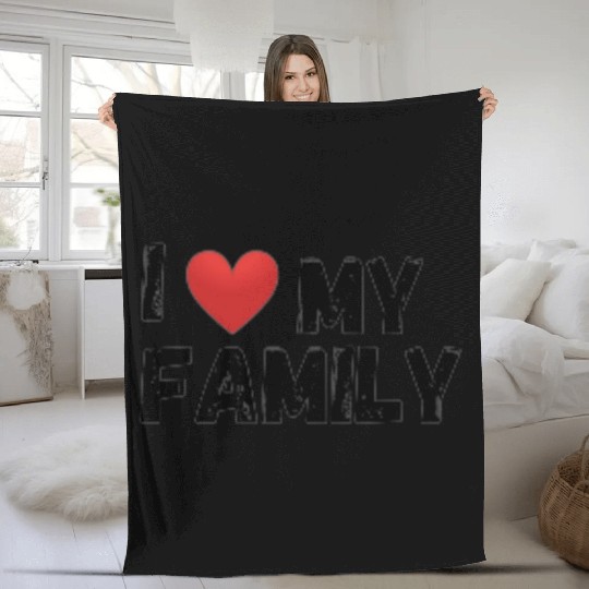 I love my family Fleece Blankets